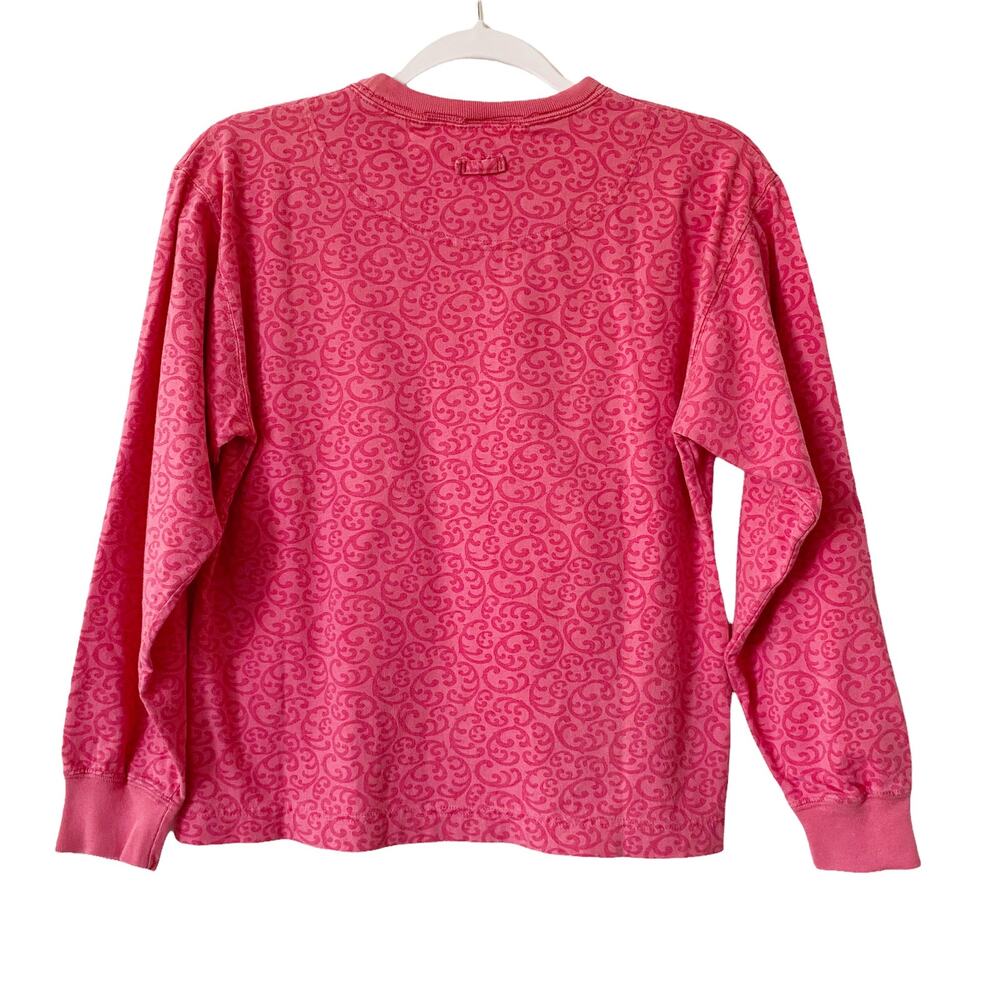 Vintage Dockers Womens Size S Pink Printed Long Sleeve Shirt - Picture 6 of 7